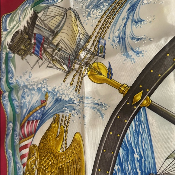 HERMES VIVE LE VENT 90cm scarf 100% Silk - Picture 6 of 6